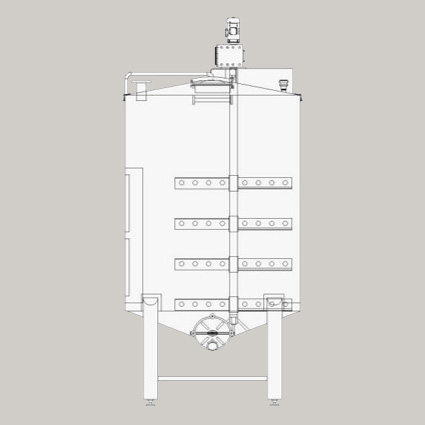 Réservoir d'agitateur de miel en acier inoxydable cuve de mélange de  produits pharmaceutiques - Chine Tambours Mixng, cuve de mélange